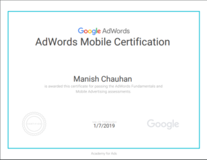 Adwords mobile certification 1