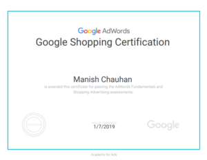 Adwords shopping certification