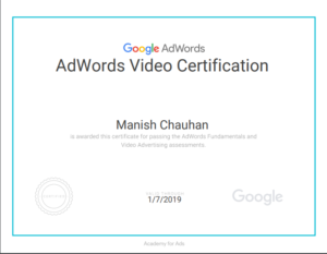 video certificate