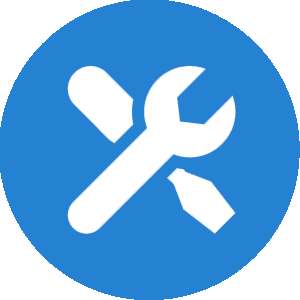 icon circle tools blue